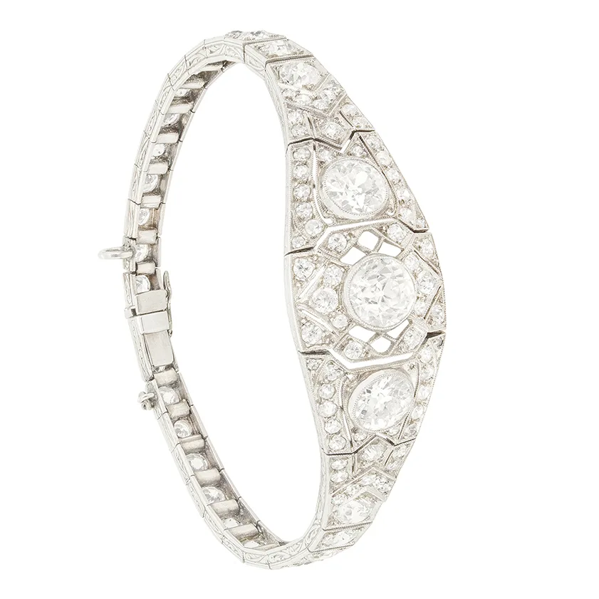 Art Deco 7.00ct Diamond Bracelet, c.1920s