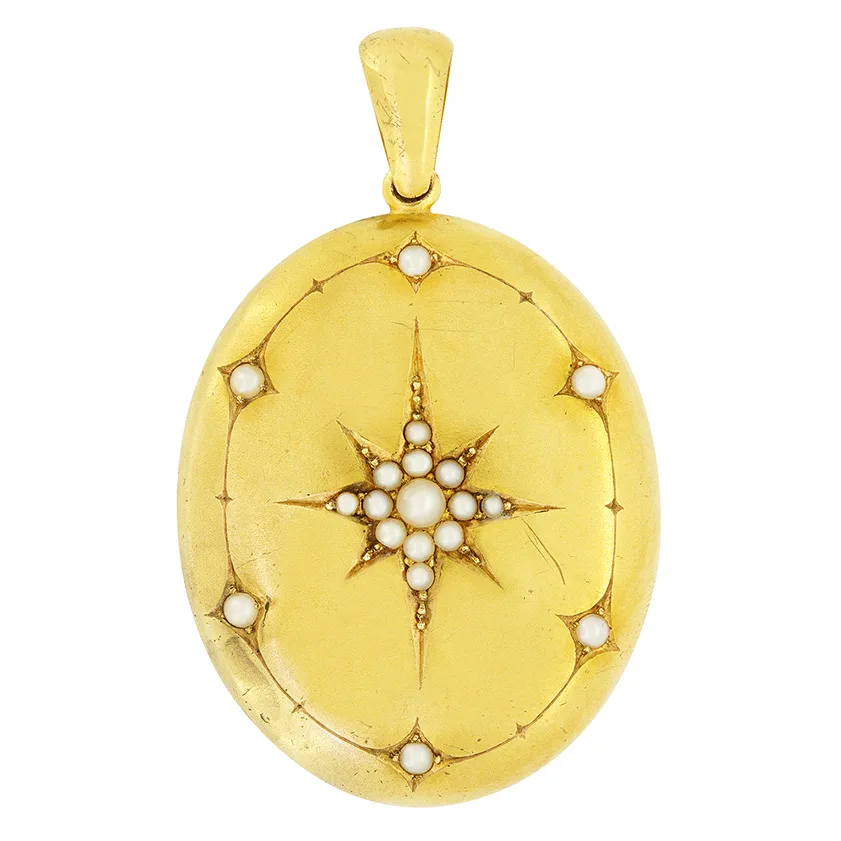 Victorian Pearl Locket, c.1880s