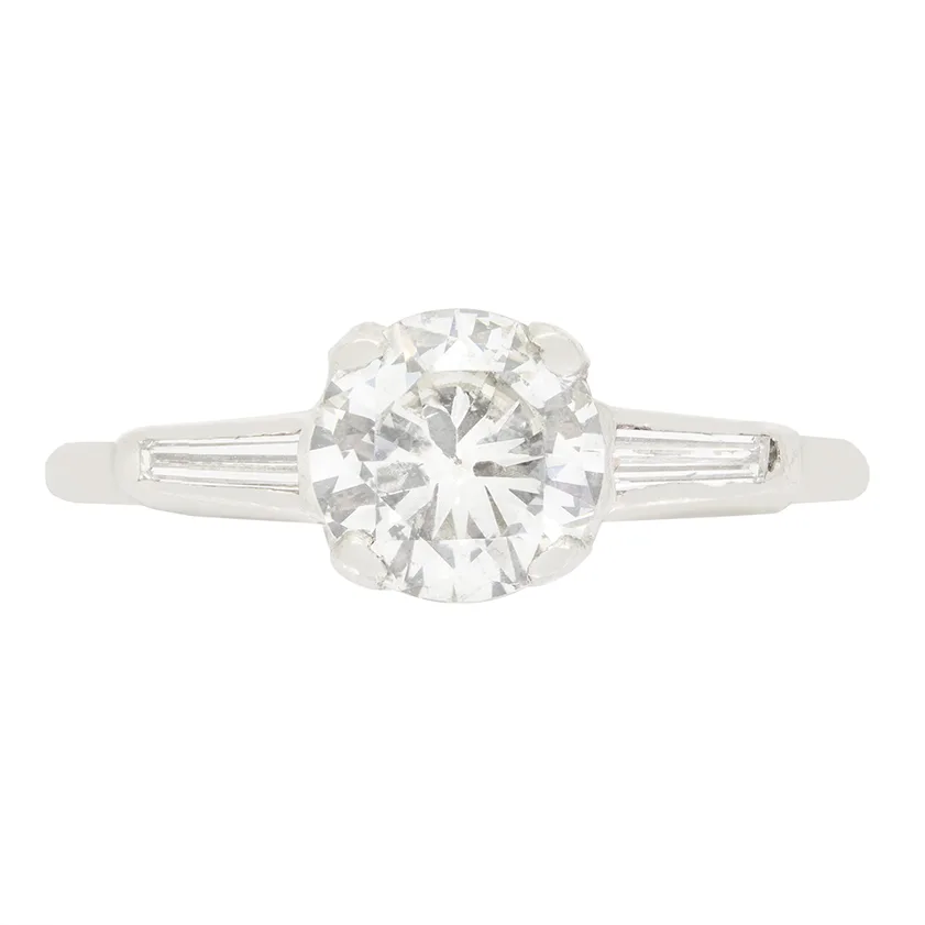 Late Deco 0.85ct Diamond Solitaire Ring, c.1930s