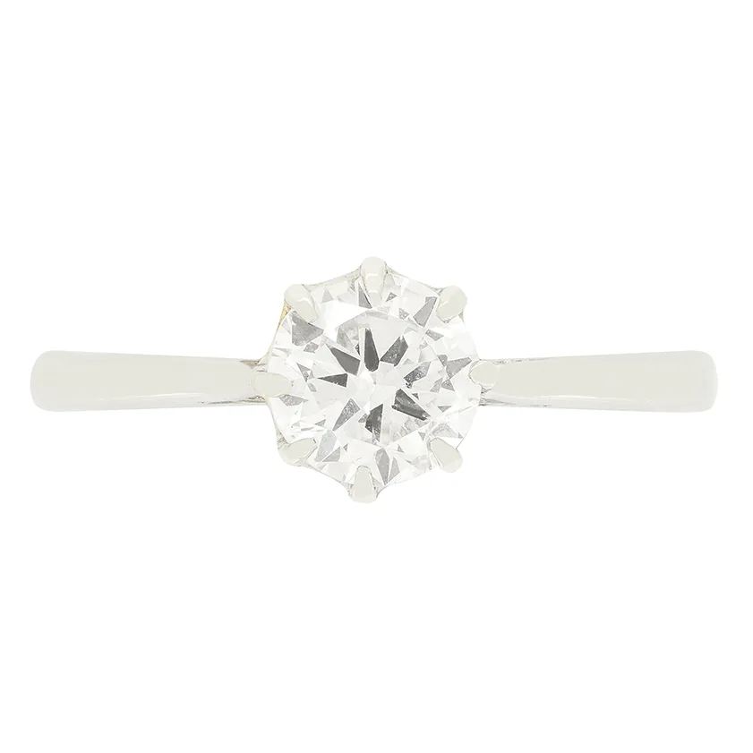 Art Deco 0.65ct Diamond Solitaire, c.1920s
