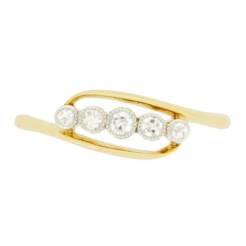 Edwardian 0.30ct Diamond Five Stone, c.1910s