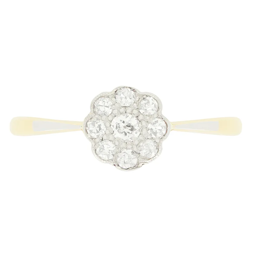 Edwardian 0.29ct Diamond Daisy Cluster, c.1910s