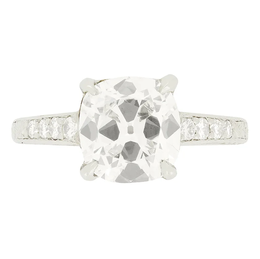 Art Deco 2.20ct Diamond Solitaire Ring, c.1930s