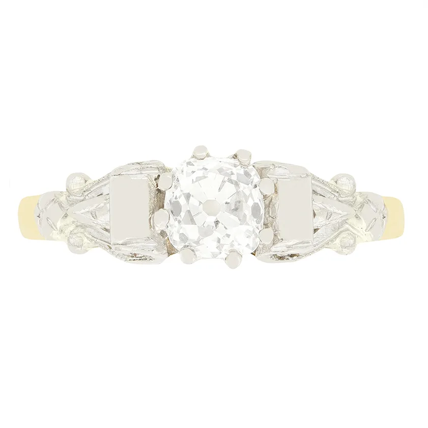 Edwardian 0.65ct Diamond Solitaire Ring, c.1910s