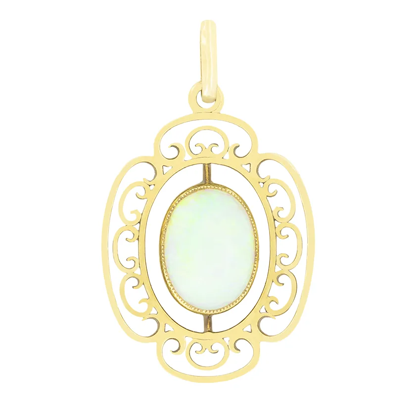 Victorian 1.00ct Opal Pendant, c.1900s