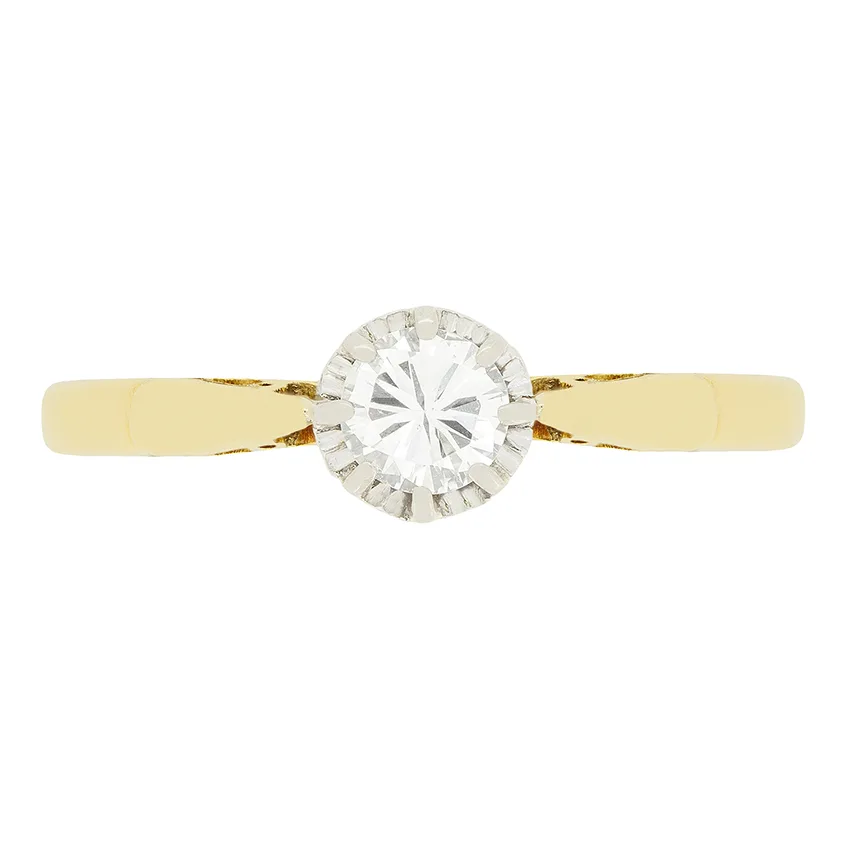 Vintage 0.30ct Diamond Solitaire Ring, c.1950s