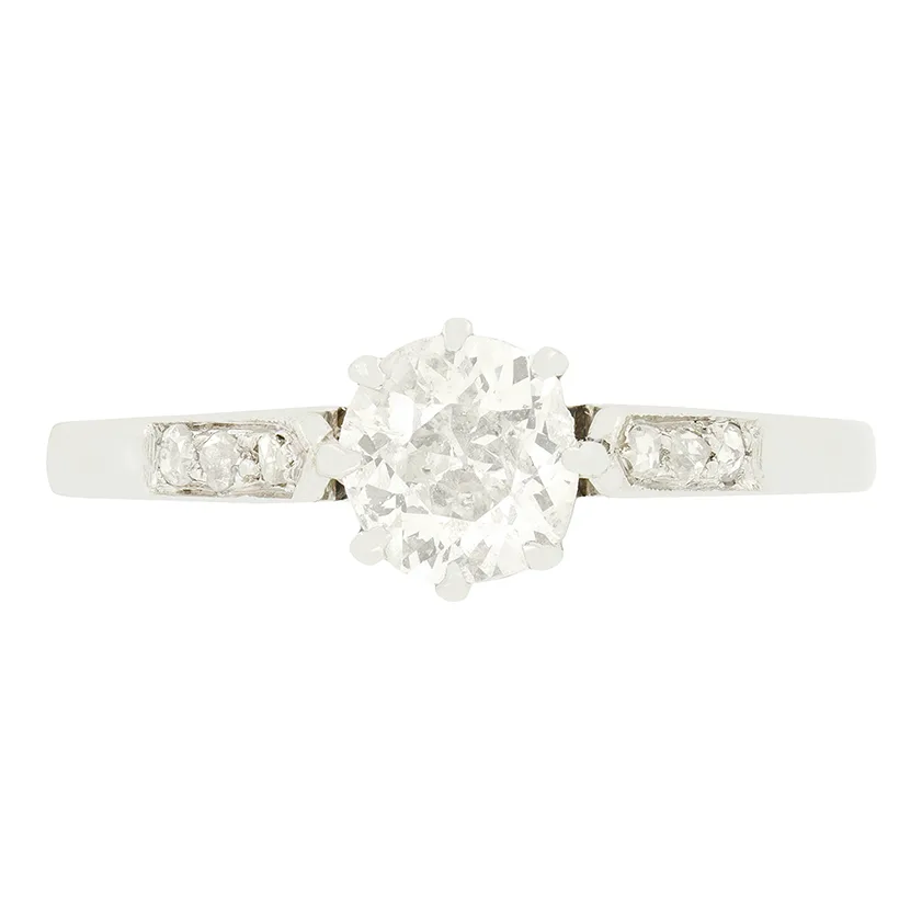 Art Deco 0.55ct Diamond Solitaire Ring, c.1920s