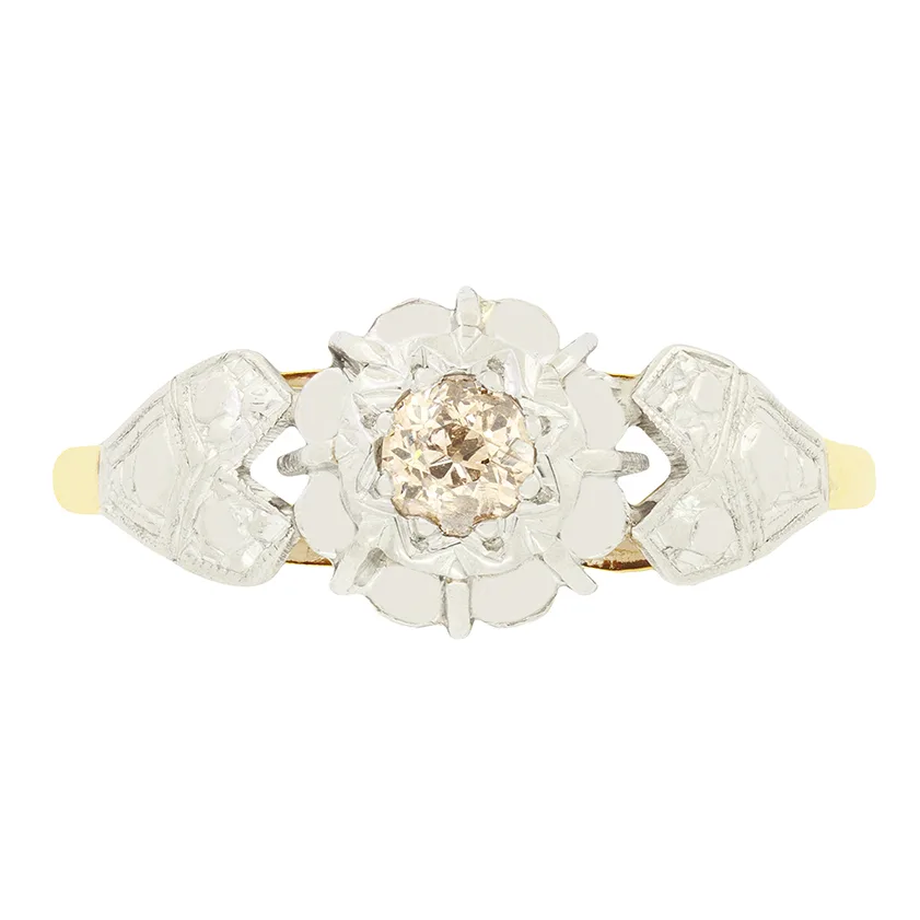 Late Deco 0.20ct Diamond Solitaire Ring, c.1940s