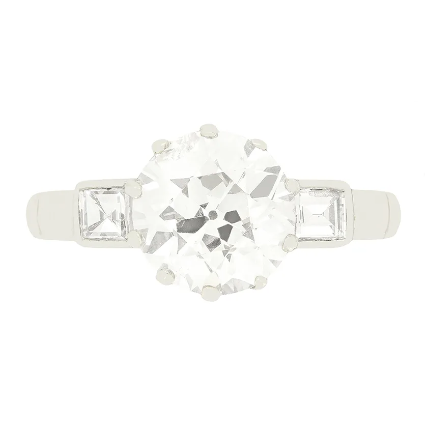 Art Deco 2.09ct Diamond Solitaire Ring, c.1920s