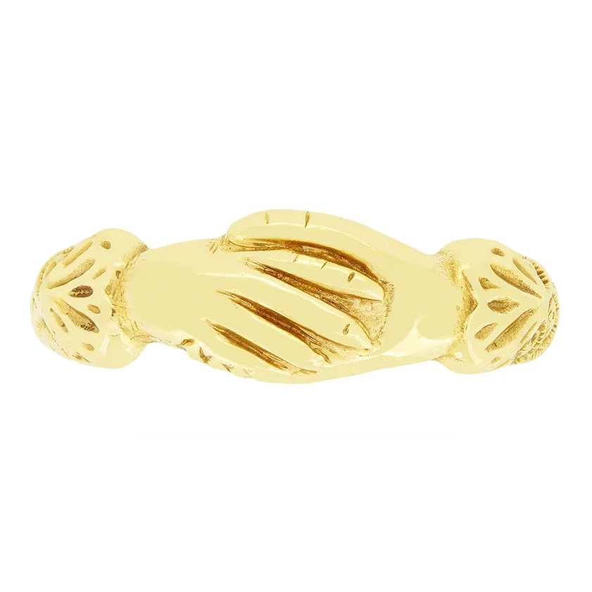 Vintage 18ct Gold Fede Ring, hallmarked 1969