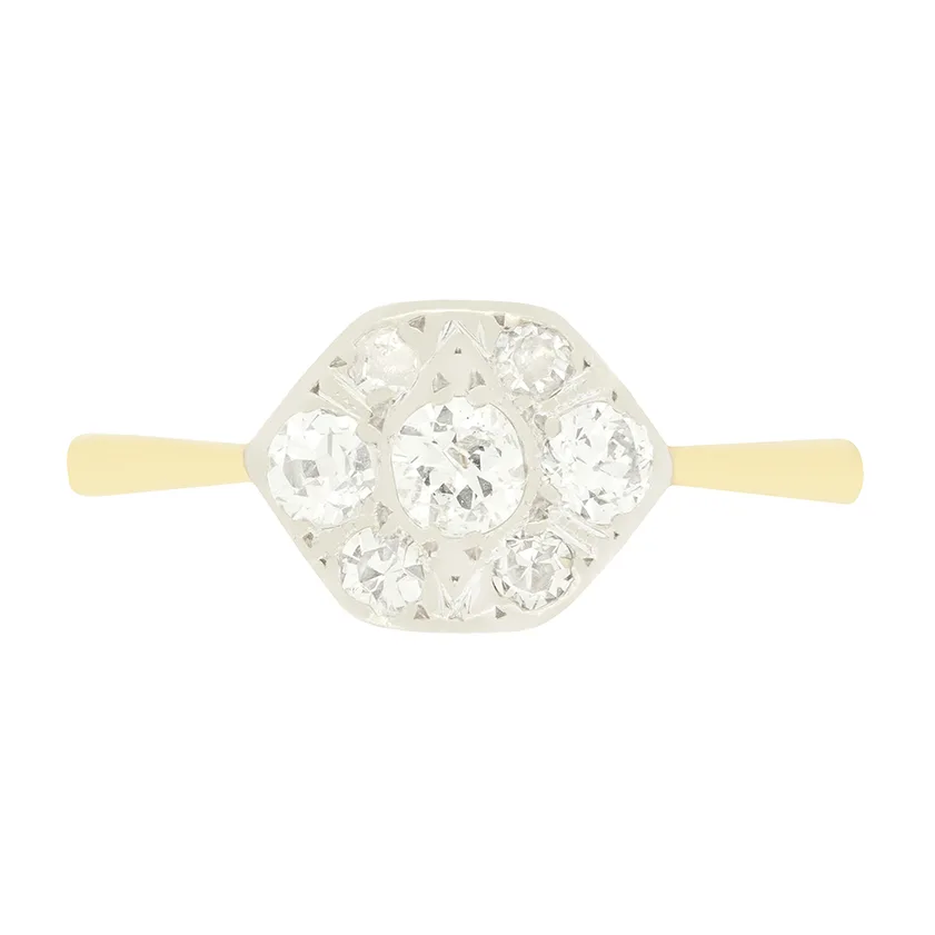 Edwardian 0.52ct Diamond Cluster Ring, c.1910s