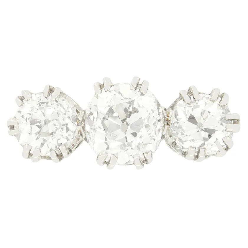 Art Deco 1.75ct Diamond Three Stone Ring, c.1920s