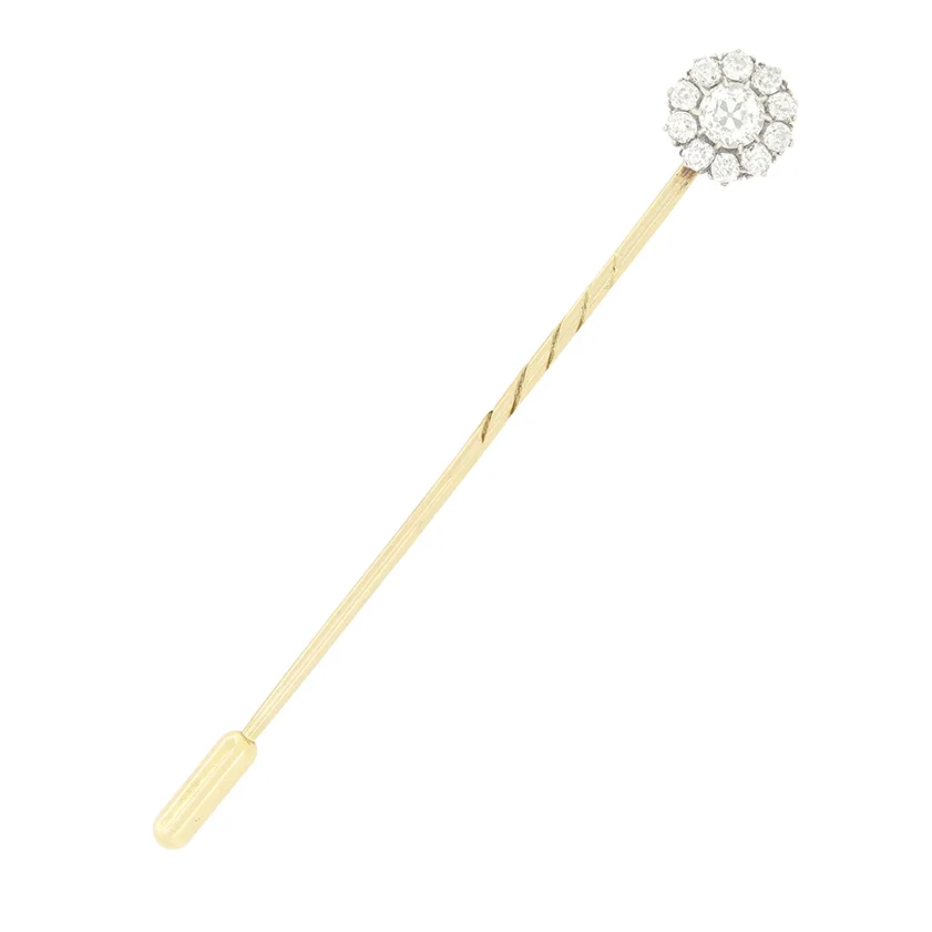 Victorian 1.00ct Diamond Pin Brooch, c.1880s