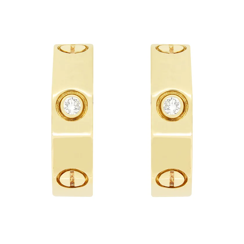 Cartier 0.15ct Diamond LOVE earrings
