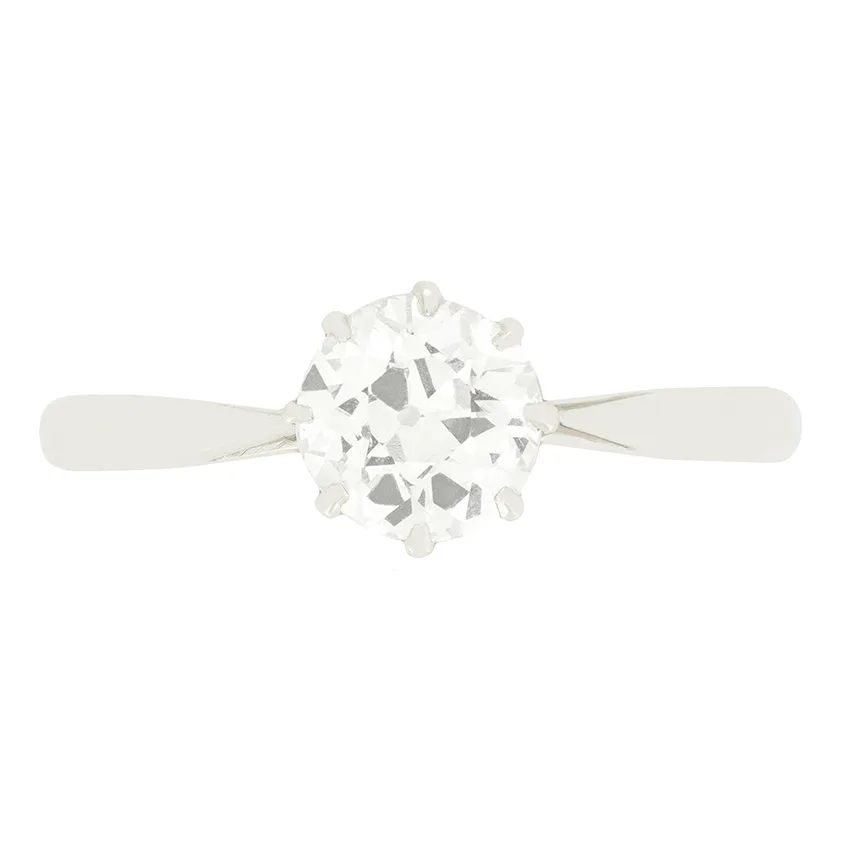 Vintage 0.41ct Diamond Solitaire Ring, c.1940s