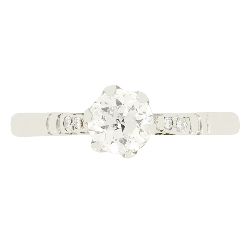 Art Deco 0.55ct Diamond Solitaire Ring, c.1920s