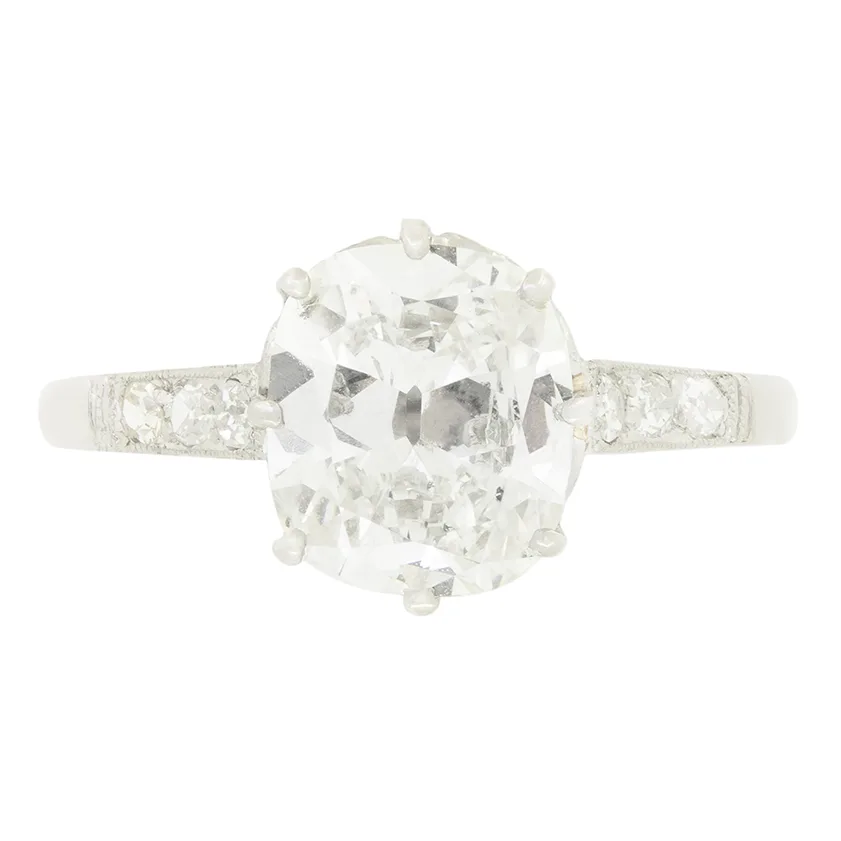 Art Deco 2.00ct Diamond Solitaire Ring, c.1920s