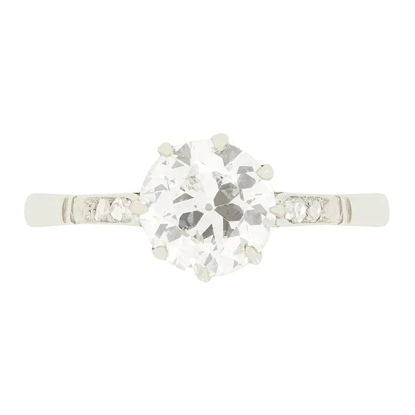 Art Deco 1.20ct Diamond Solitaire Ring, c.1920s