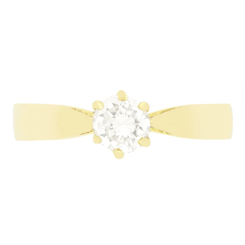 Vintage 0.40ct Diamond Solitaire Ring, c.1980s
