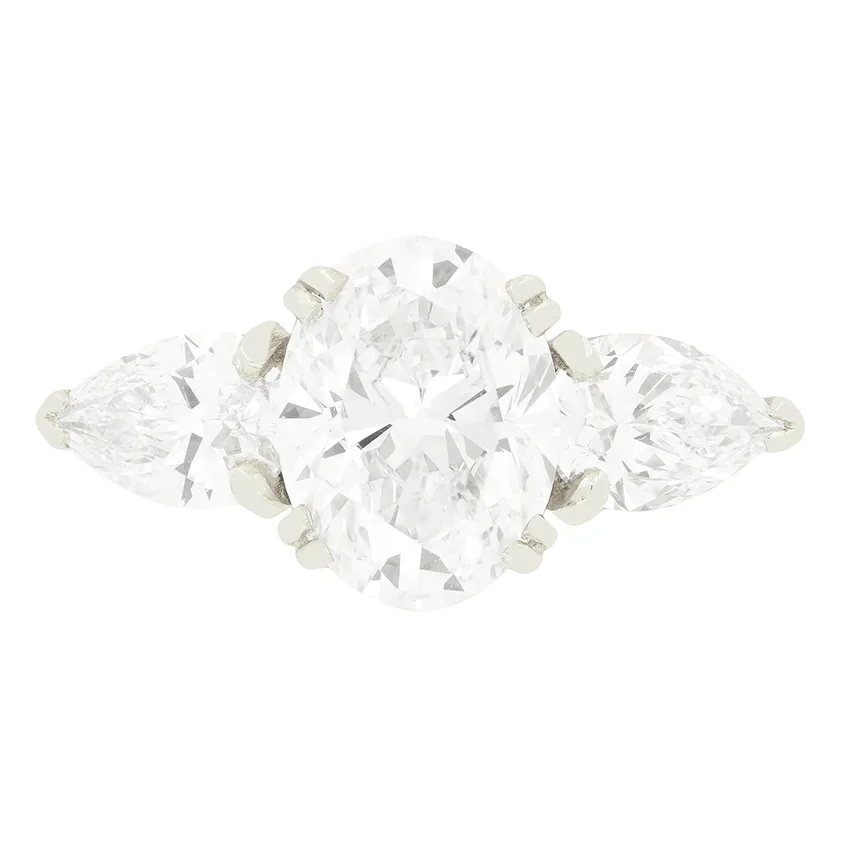 Boucheron 3.10ct Diamond Diamond Three Stone Ring  , c.1980s