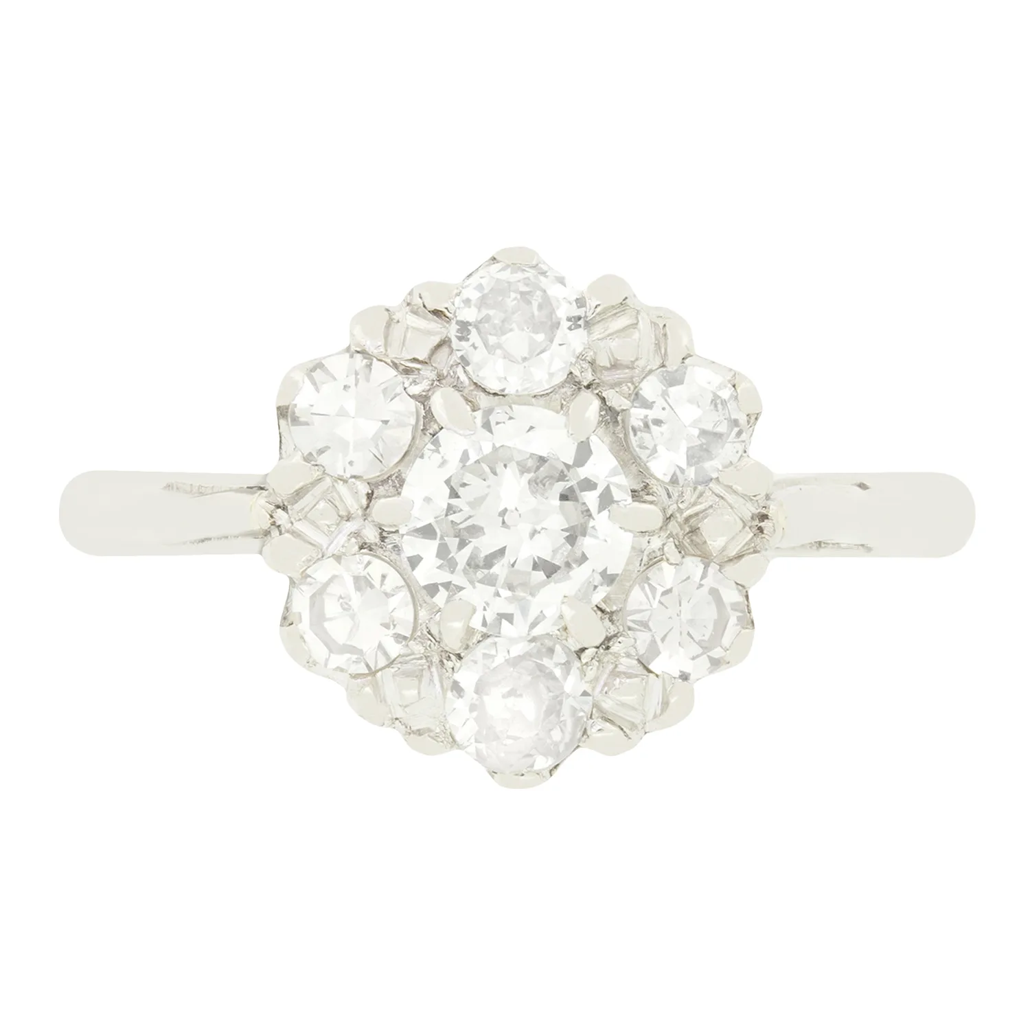 Art Deco 0.77ct Diamond Cluster Ring, c.1920s