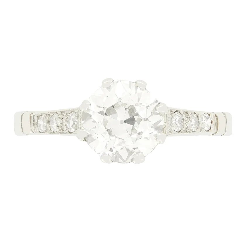 Art Deco 1.20ct Diamond Solitaire Ring, c.1920s