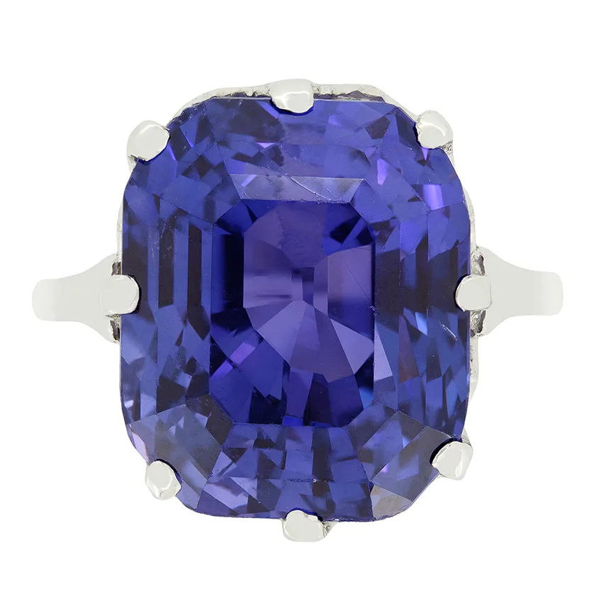 Vintage 24.50ct Colour Change Sapphire Ring, c.1950s