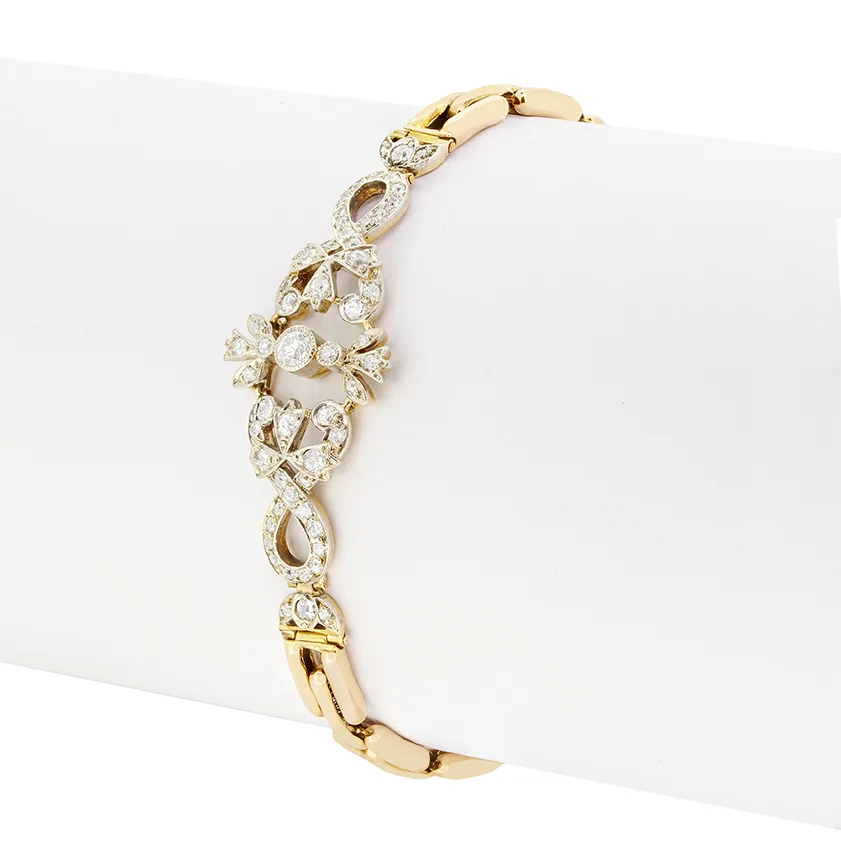 Edwardian 1.32ct Diamond Bracelet, c.1910s