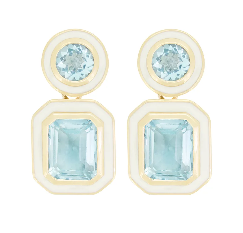 Contemporary 8.00ct Aquamarine Earrings