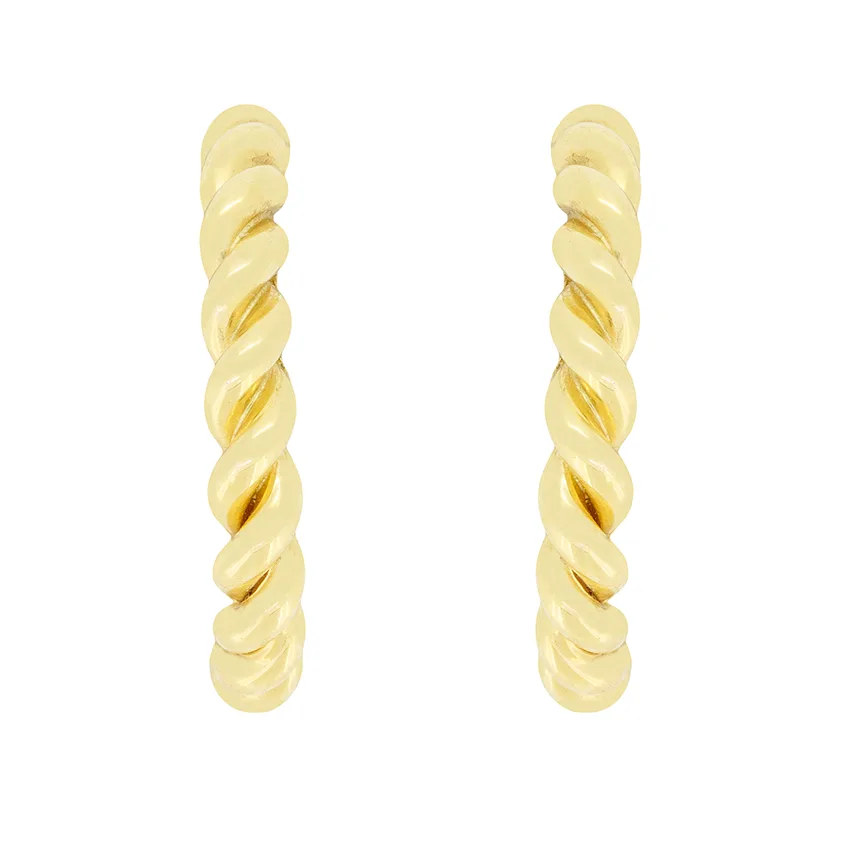 Tiffany & Co. 18ct Gold Twisted Hoop Earrings