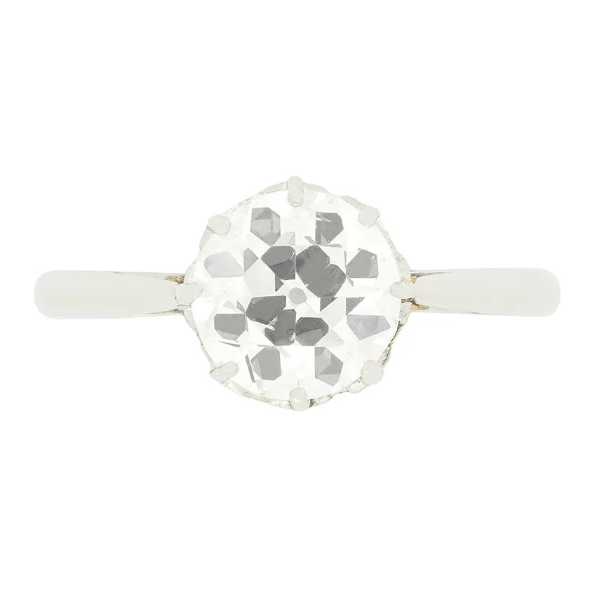 Art Deco 1.50ct Diamond Solitaire Ring, c.1920s