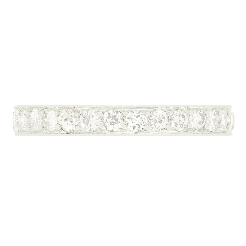 Vintage Van Cleef & Arpels 1.00ct Diamond Full Eternity Ring, c.1940s