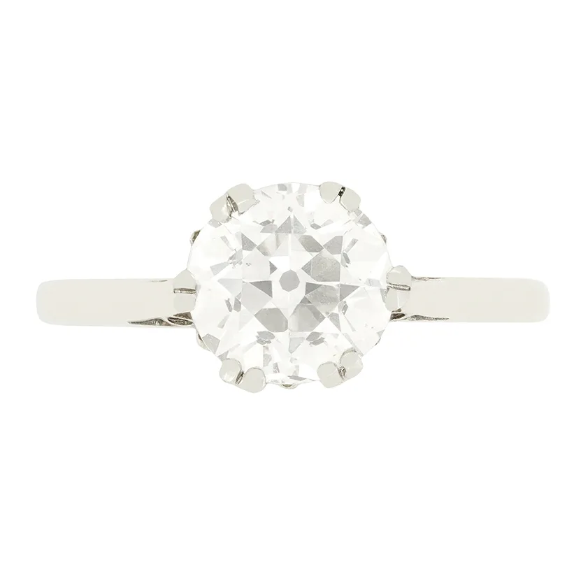 Art Deco 2.05ct Diamond Solitaire Ring, c.1920s