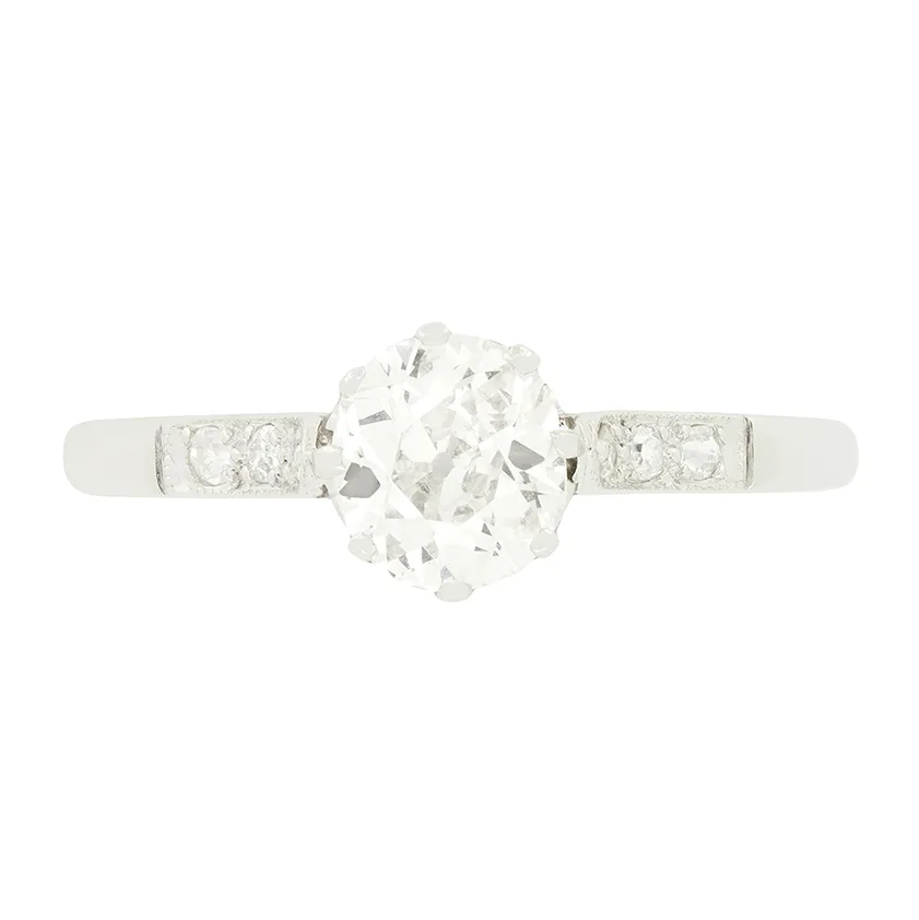 Art Deco 0.75ct Diamond Solitaire Ring, c.1920s