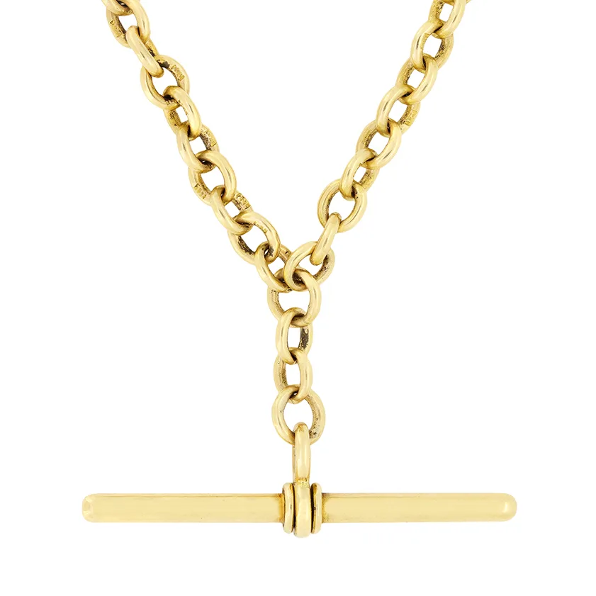 Antique 18ct Gold Albert Chain, c.1900s