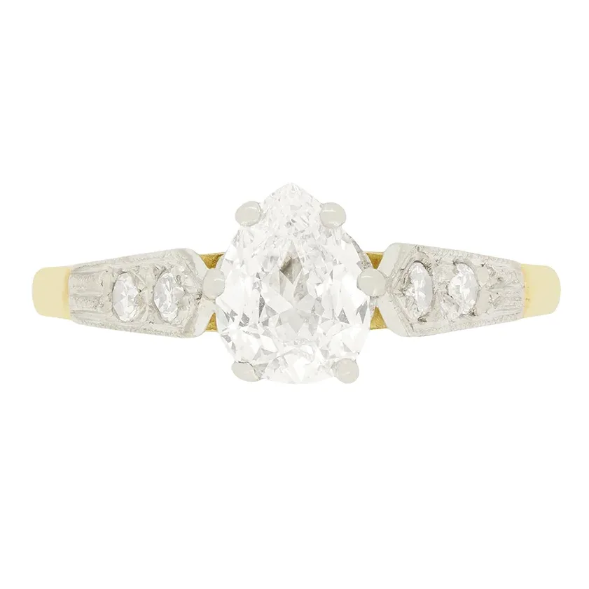 Edwardian 0.86ct Diamond Solitaire Ring, c.1910s
