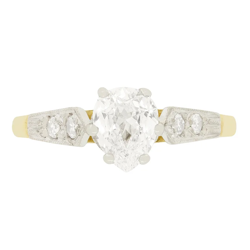 Edwardian 0.86ct Diamond Solitaire Ring, c.1910s
