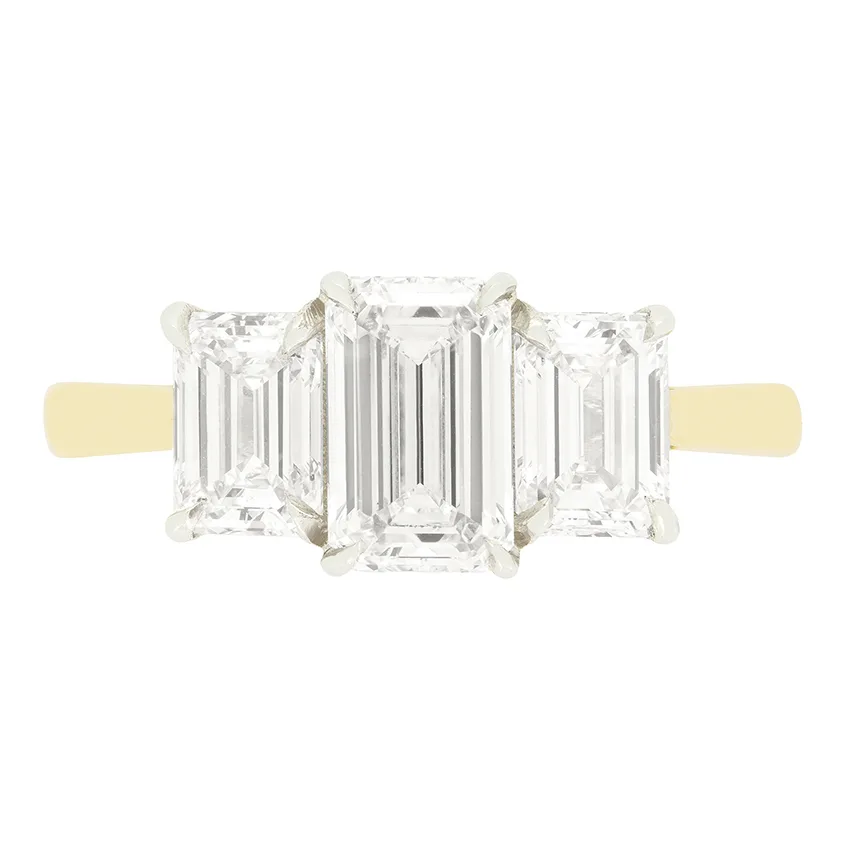 Contemporary 2.06ct Diamond Three Stone Ring