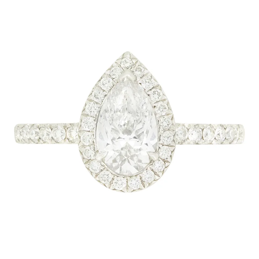 Boodles 0.90ct Diamond Halo Ring