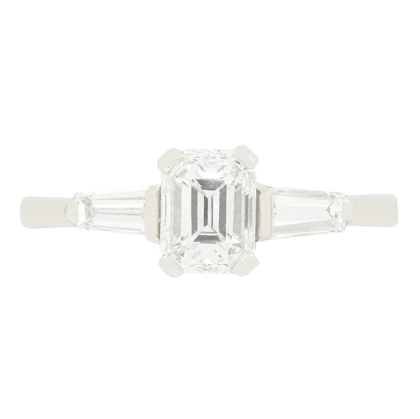 Late Deco 0.74ct Diamond Solitaire Ring, c.1940s