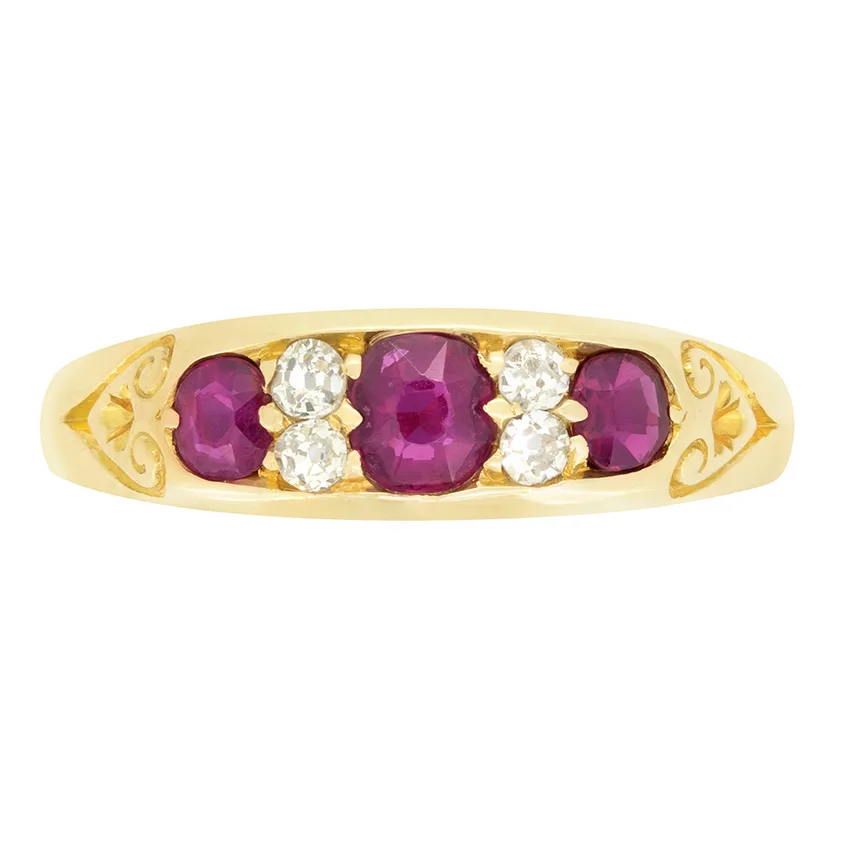 Victorian 0.70ct Ruby and Diamond Ring, c.1890s