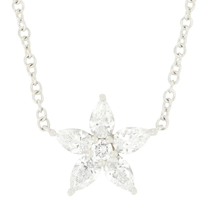 Contemporary 1.10ct Diamond Star Pendant