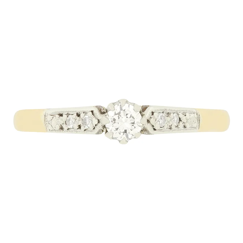 Vintage 0.20ct Diamond Solitaire ring, c.1930