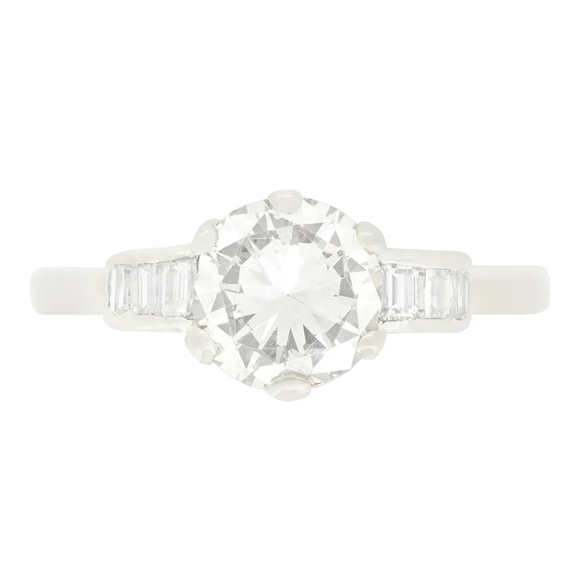 Art Deco 1.20ct Diamond Solitaire Ring, c.1930s