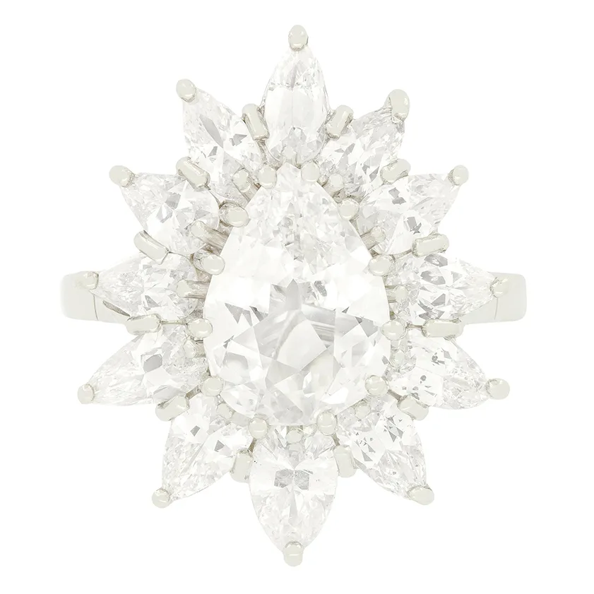 Vintage 2.80ct Diamond Cluster Ring, c.1960s